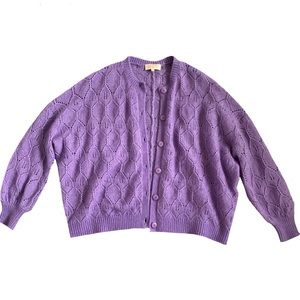 Sézane purple mohair cardigan